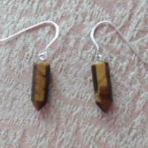 Tigerseye Earrings - Sterling Silver Wires